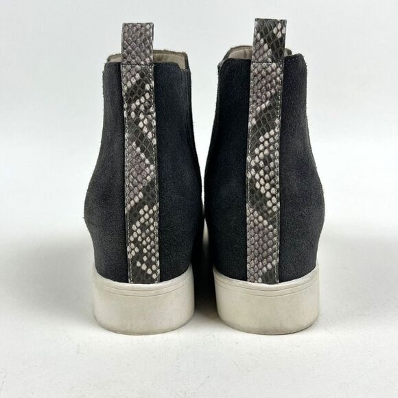 Wilson Sneaker Bootie Dolce Vita Hidden Wedge Slip-On Charcoal Suede Size 8.5M - Picture 4 of 10